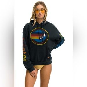 Aviator Nation AVIATOR NATION SAN FRANCISCO RELAXED PULLOVER HOODIE - CHARCOAL S